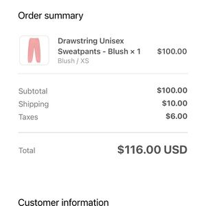 Blush Drawstring Unisex Sweatpants